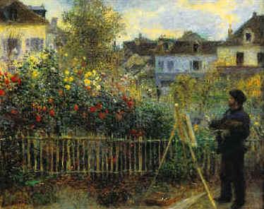 Pierre Renoir Monet Painting in his Garden oil painting image